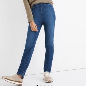{Madewell} Pull On Straight Jeans High-Rise in Saull Wash